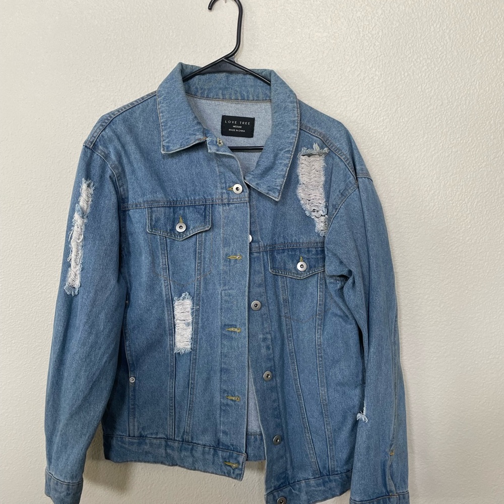 Oversized denim jacket
